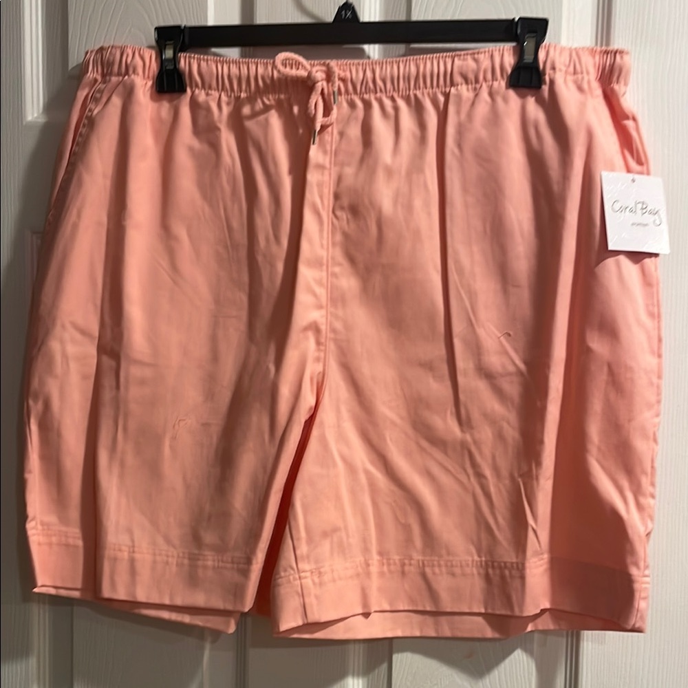 Coral Bay Peach Drawstring Women’s Bermuda Shorts